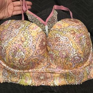 Body by Victoria padded no-wire lace bra w/t-back